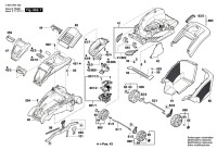 Bosch 3 600 HA4 50B Rotak 43 Li M Lawnmower 36 V / Eu Spare Parts